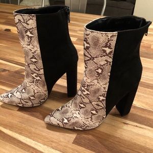 Lulus Slither Me Timber Heeled Boots